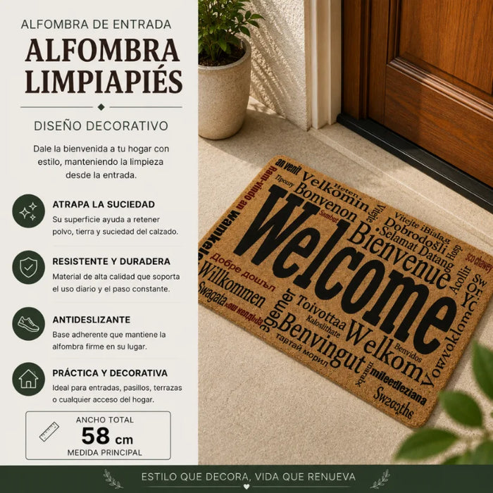 Alfombra Limpia Pies Felpudo Alfombra De Fibra Diseños