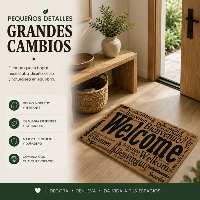 Alfombra Limpia Pies Felpudo Alfombra De Fibra Diseños