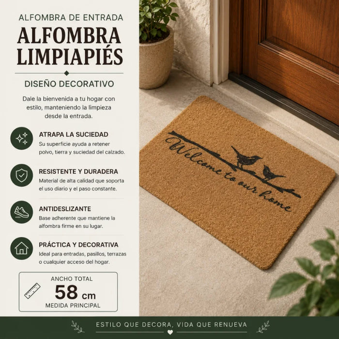 Alfombra Limpia Pies Felpudo Alfombra De Fibra Diseños