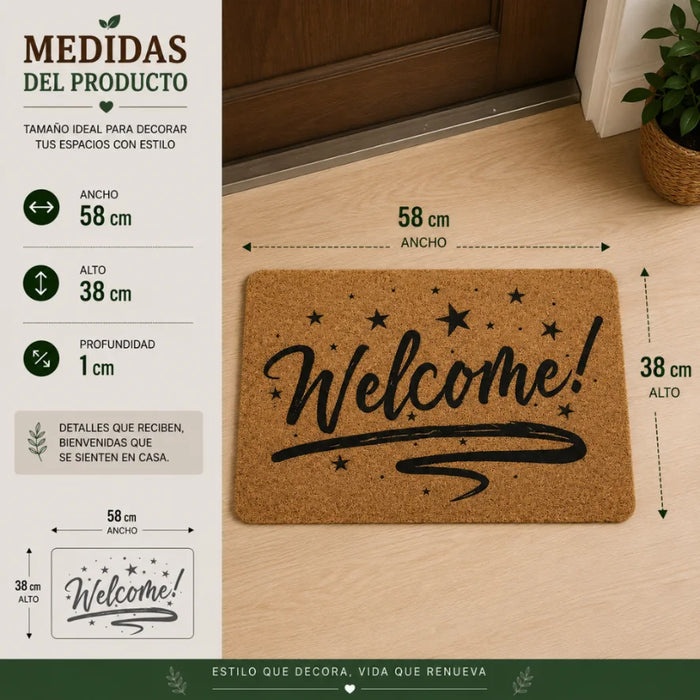 Alfombra Limpia Pies Felpudo Alfombra De Fibra Diseños