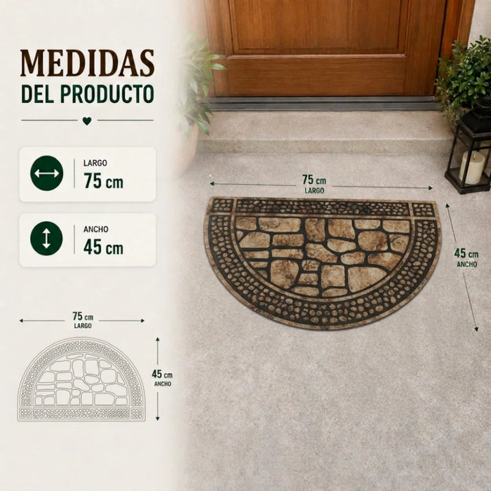 Alfombra Limpiapies Felpudo Alfombra De Entrada Piedra Semi