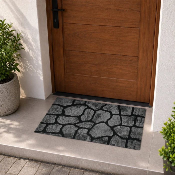 Alfombra Limpiapies Felpudo Alfombra De Entrada Piedras Baño