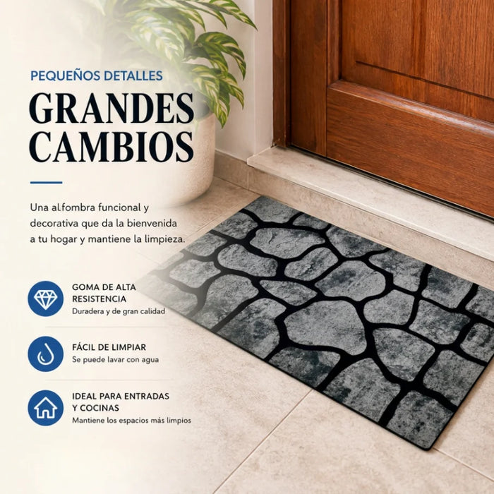 Alfombra Limpiapies Felpudo Alfombra De Entrada Piedras Baño