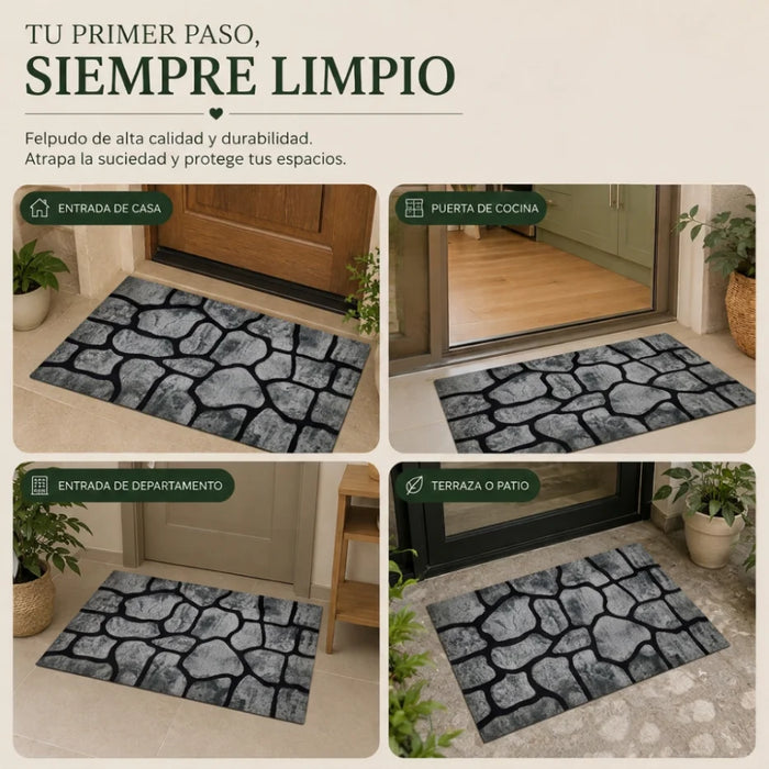 Alfombra Limpiapies Felpudo Alfombra De Entrada Piedras Baño