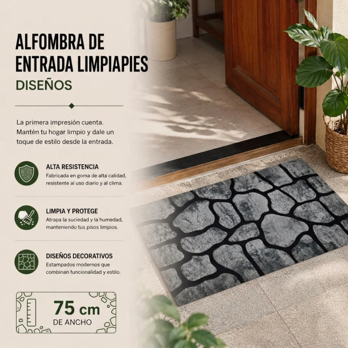 Alfombra Limpiapies Felpudo Alfombra De Entrada Piedras Baño