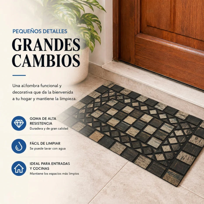 Alfombra Limpiapies Felpudo Alfombra De Entrada Piedras Cafe