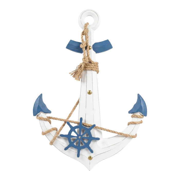 Ancla Decorativa De Madera Pared Estilo Nautico Marinero