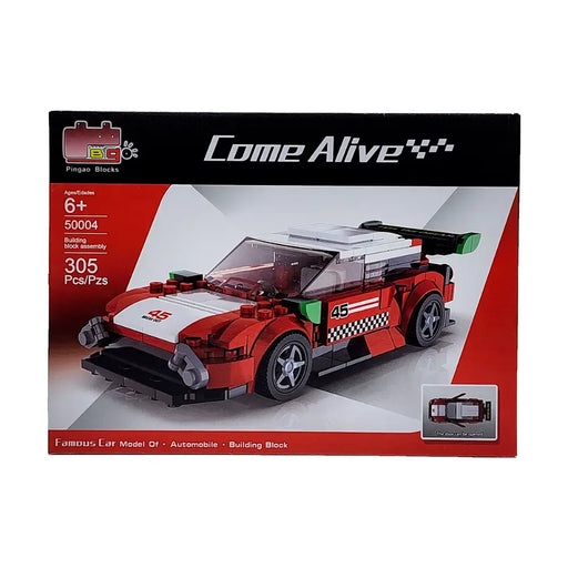 Auto De Carrera Deportivo Armable Rojo 45 - Fliperex