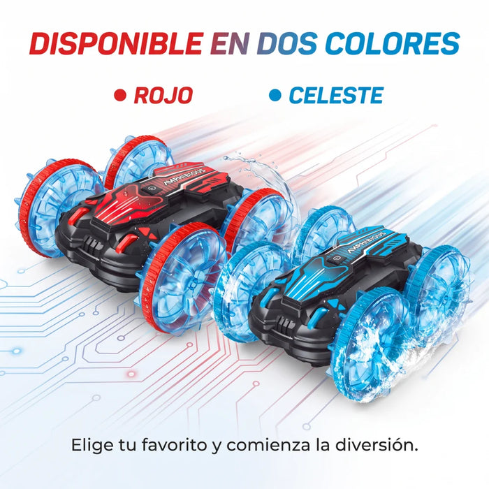 Auto Anfibio Control Remoto Agua Tierra Con Control De Mano