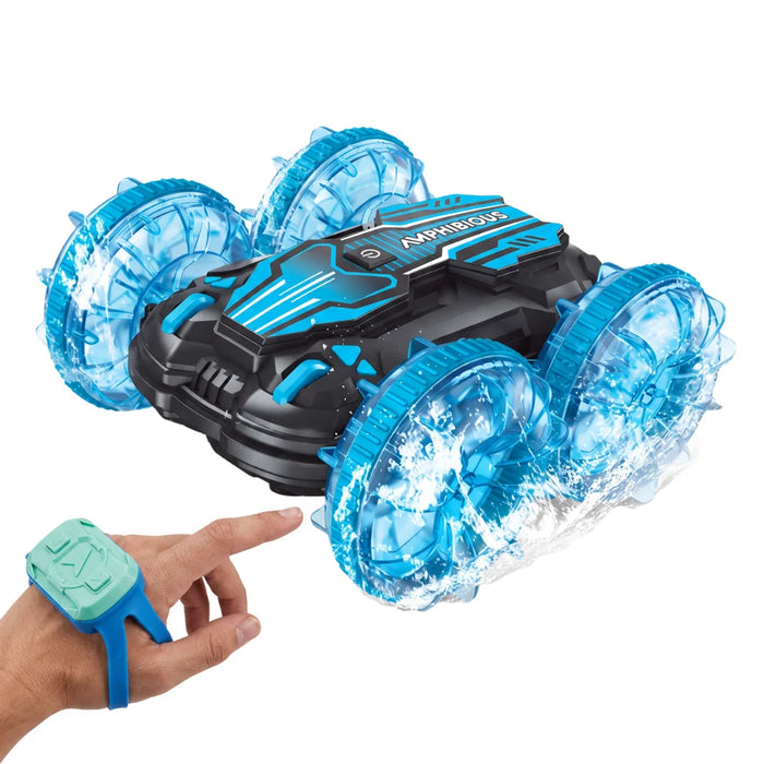 Auto Anfibio Control Remoto Agua Tierra Con Control De Mano