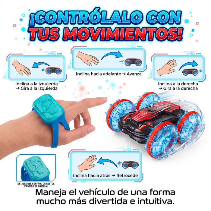 Auto Anfibio Control Remoto Agua Tierra Con Control De Mano