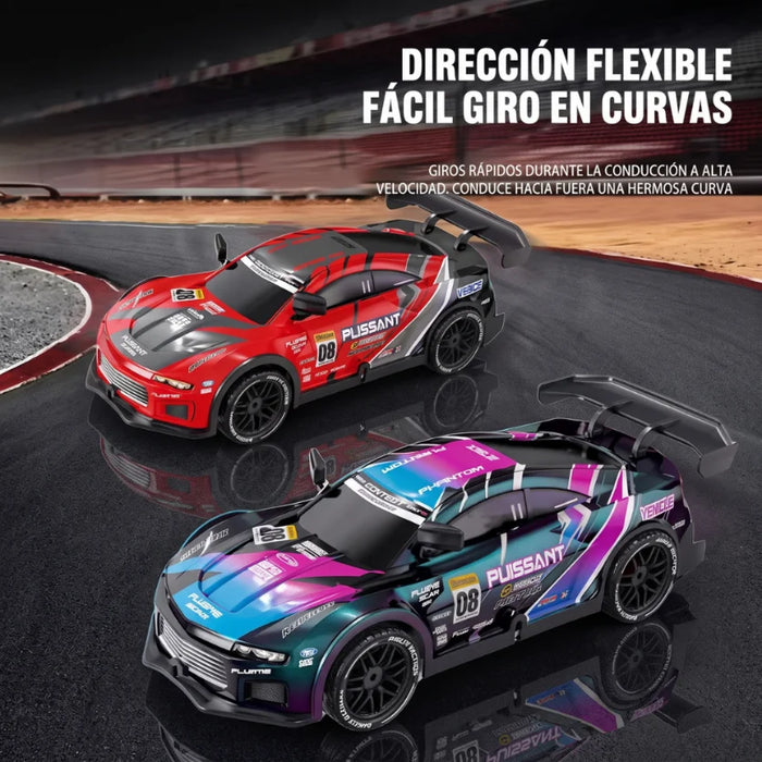 Auto Drift Control Rc Derrape Recargable Deportivo Luces