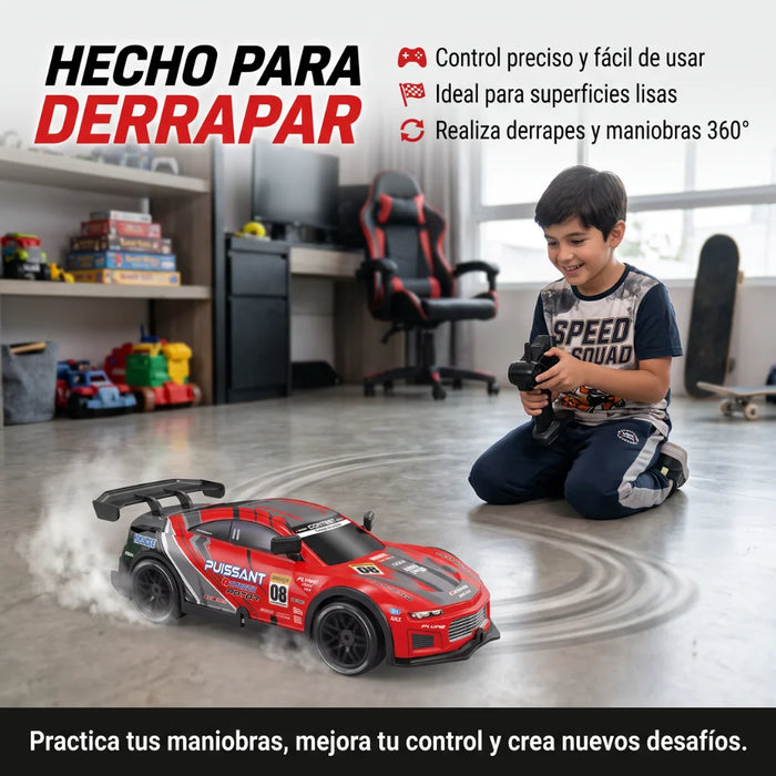 Auto Drift Control Rc Derrape Recargable Deportivo Luces