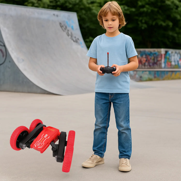 Auto a Control Remoto Acrobatico RC Ruedas Plegables Luces