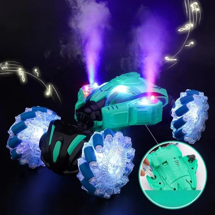 Auto a Control Remoto Laser Acrobatico Con Vapor y Luces Led