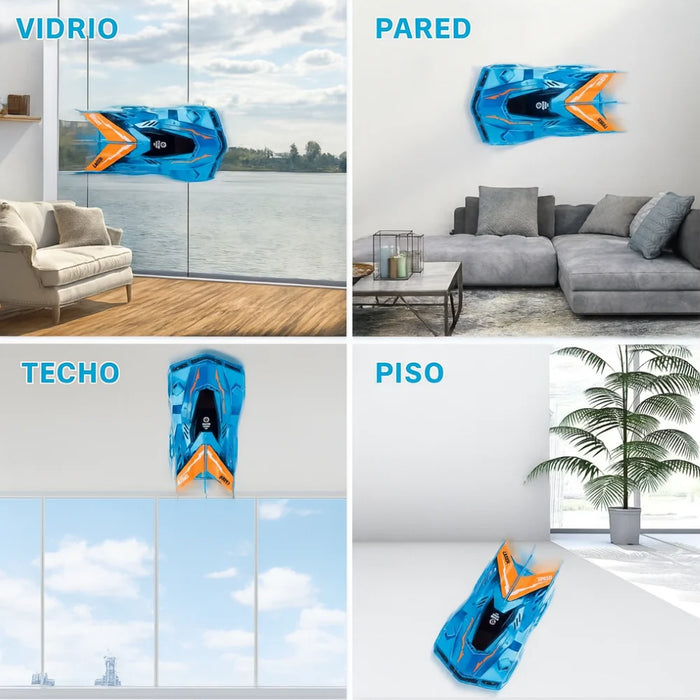 Auto a Control Remoto Laser de Pared Trepa Muro Antigravedad