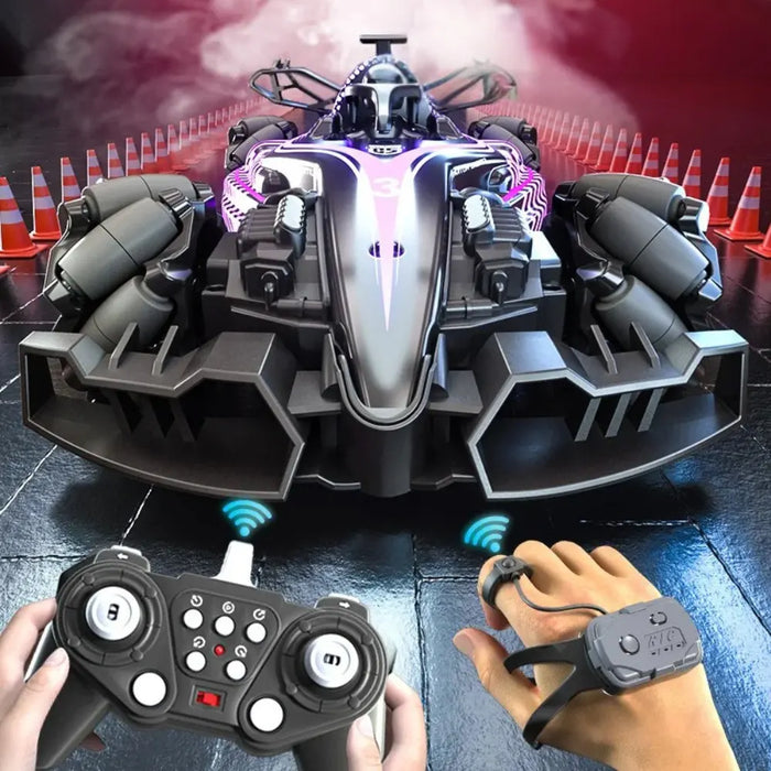 Auto a Control Remoto RC F1 Con Vapor Luz y Giros Stunt Car