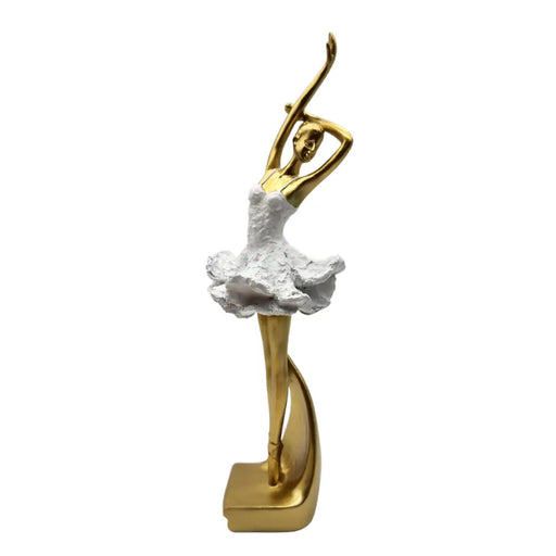 Bailarina Dorada Decorativa Dorada Figura Decorativa Estatua - Fliperex