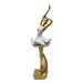 Bailarina Dorada Decorativa Dorada Figura Decorativa Estatua - Fliperex