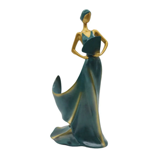 Bailarina Dorada Decorativa Vino Figura Decorativa Estatua - Fliperex
