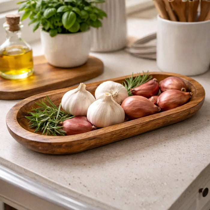Bandeja de Madera Rustica Premium Multiuso Decorativa S