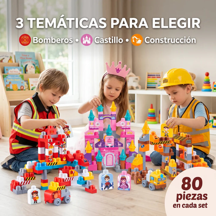Bloques De Construcción Grandes 80 Piezas Para Niños Infantil