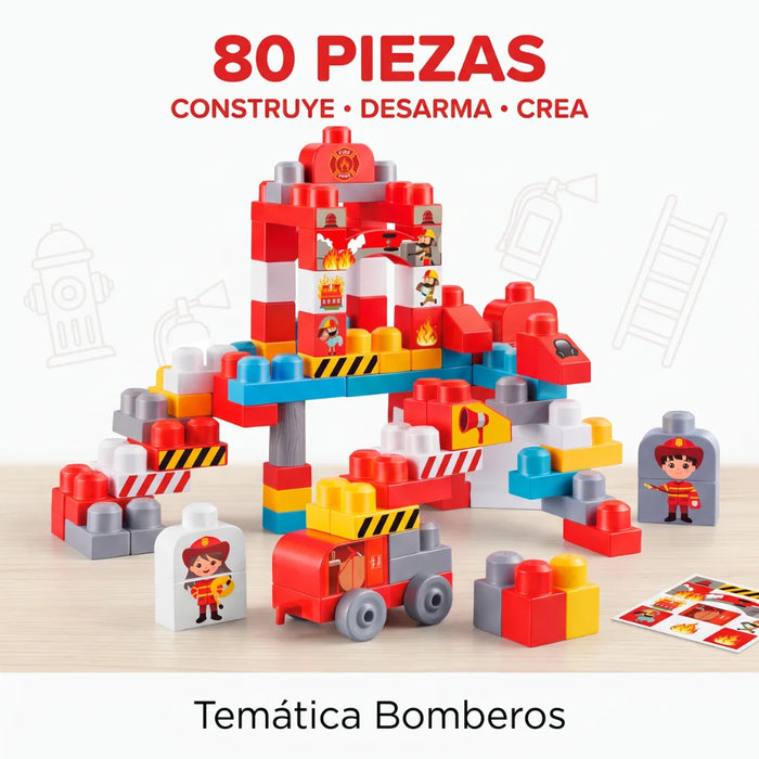 Bloques De Construcción Grandes 80 Piezas Para Niños Infantil