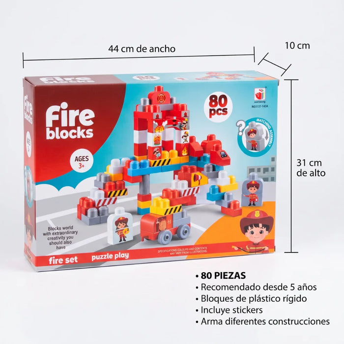 Bloques De Construcción Grandes 80 Piezas Para Niños Infantil