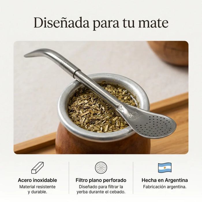 Bombilla Para Mate de Acero Inoxidable