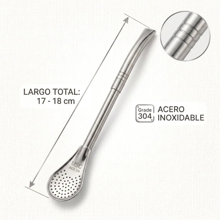 Bombilla Para Mate de Acero Inoxidable
