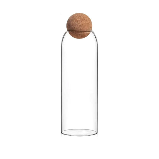 Botella Frasco Vidrio Transparente Tapa De Corcho XL - Fliperex