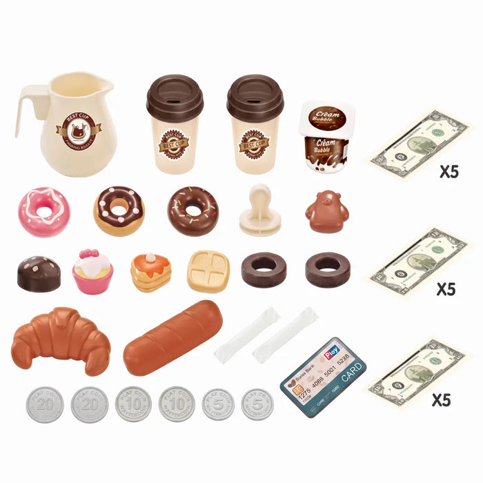 Cafeteria Infantil Con Caja Cafe Y Accesorios Juego De Roles