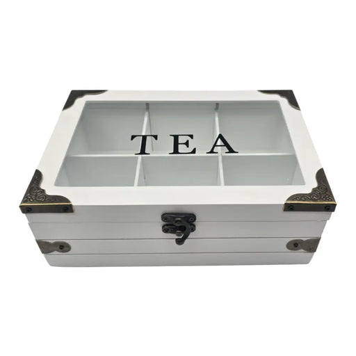 Caja De Te Porta Te Caja De Madera Para El Te 6 Divisiones - Fliperex