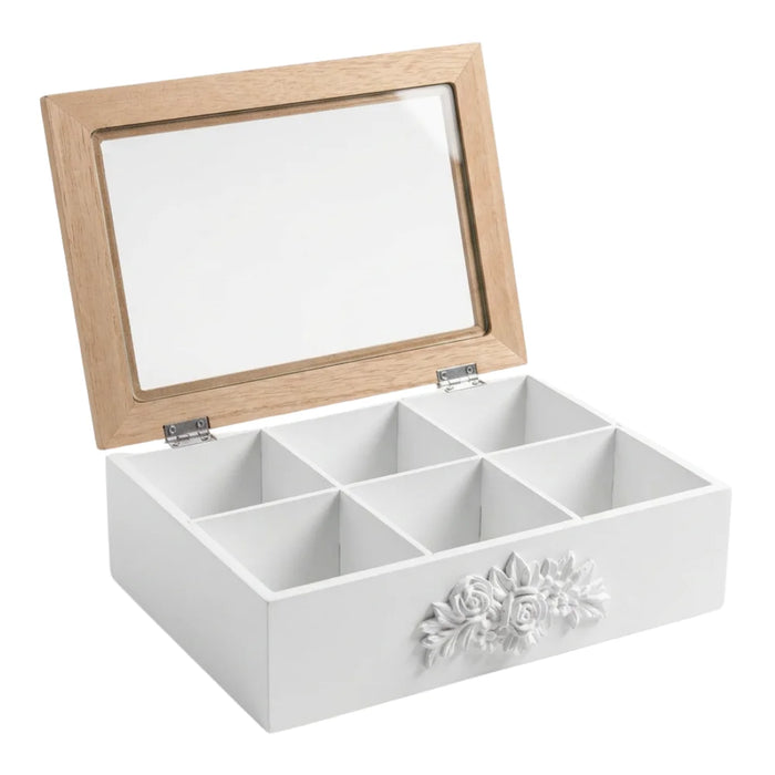 Caja De Te Porta Te Caja De Madera Para El Te 6 Divisiones