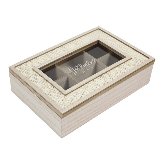 Caja De Te Porta Te Caja De Madera Para El Te 6 Divisiones
