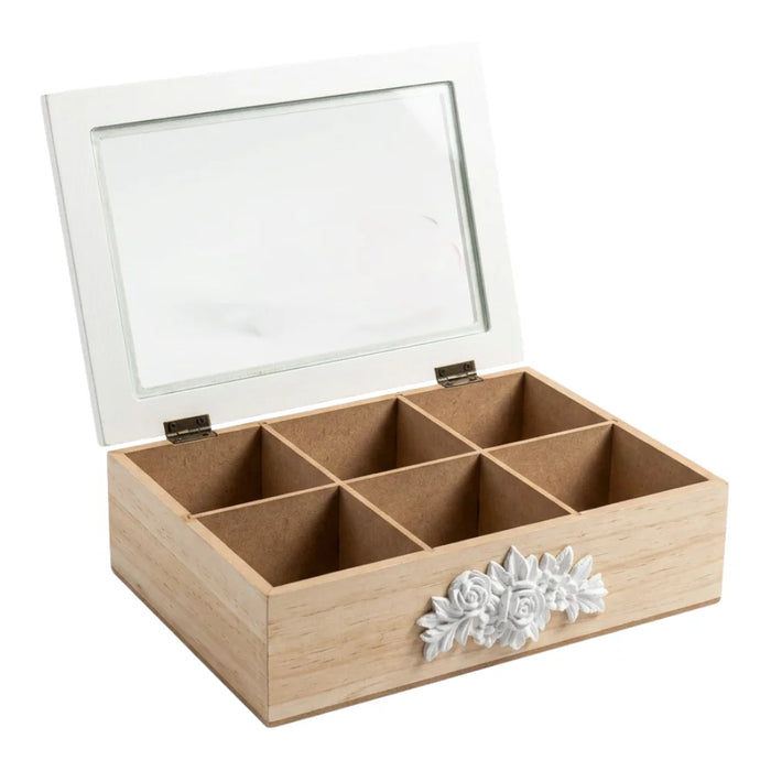 Caja De Te Porta Te Caja De Madera Para El Te 6 Divisiones