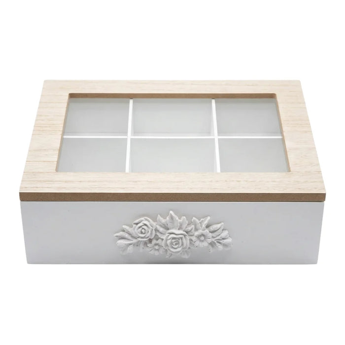 Caja De Te Porta Te Caja De Madera Para El Te 6 Divisiones