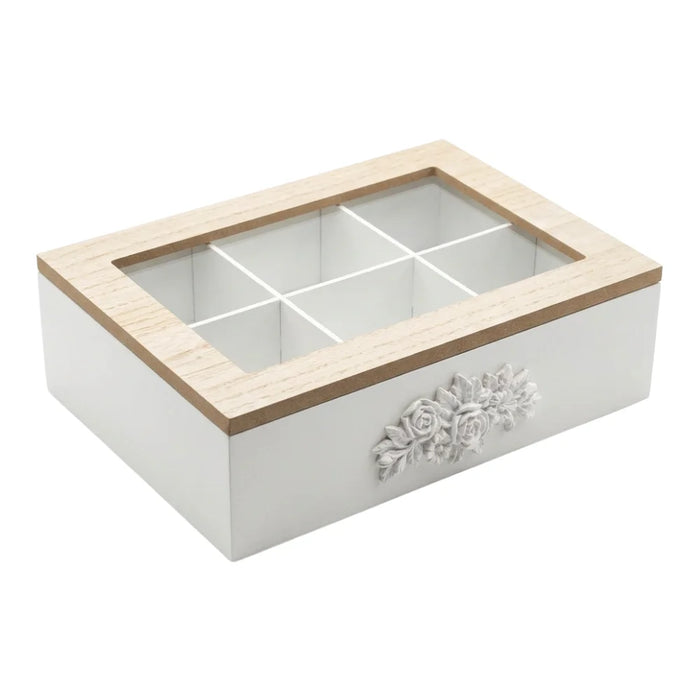 Caja De Te Porta Te Caja De Madera Para El Te 6 Divisiones