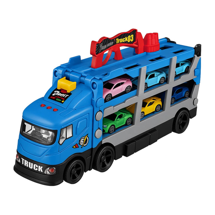 Camion De Carga Maletin Transportador De Autitos Juego Niños