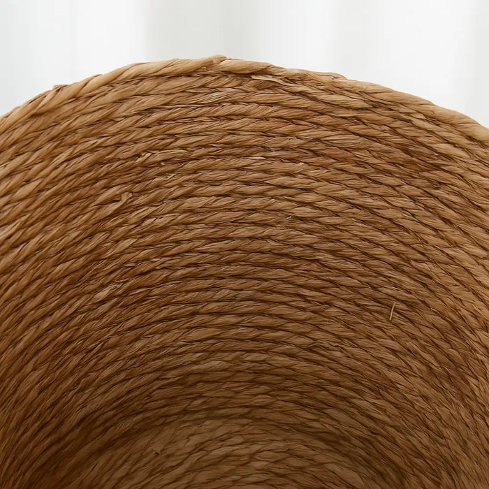 Canasto Cesta De Yute Tejida Con Tapa Acabado Rustico L