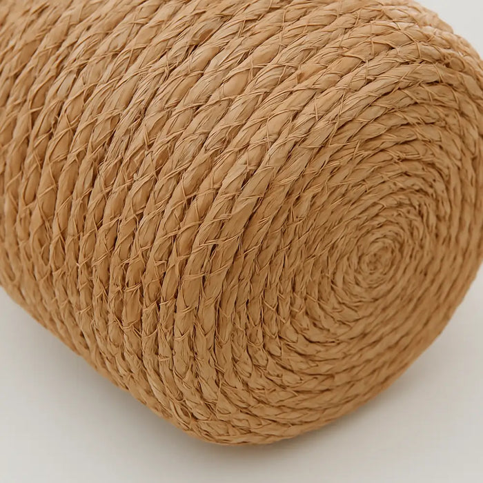 Canasto Cesta De Yute Tejida Con Tapa Acabado Rustico L