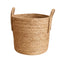 Canasto Cesta de Yute Tejido Estilo Rustico Con Asas M