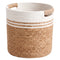 Canasto De Yute Tejido Cesta Decorativa Rustica Tamaño L