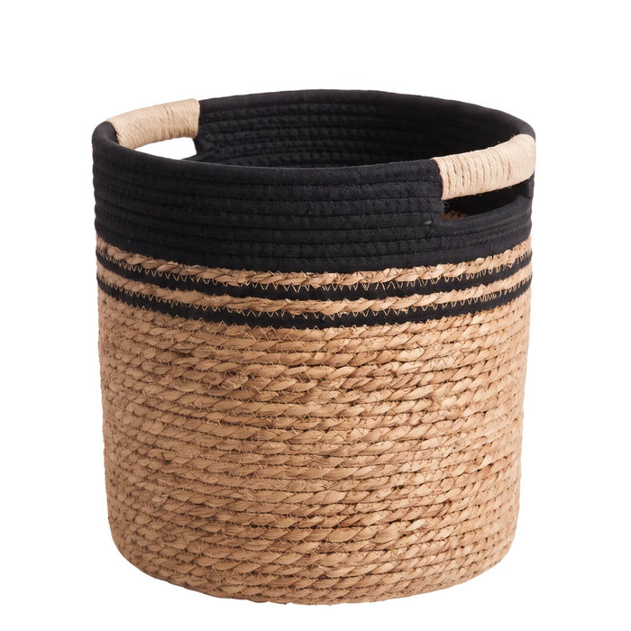 Canasto De Yute Tejido Cesta Decorativa Rustica Tamaño S