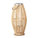 Candelabro De Bambu Natural Porta Vela Nordico Farol 60 CM - Fliperex
