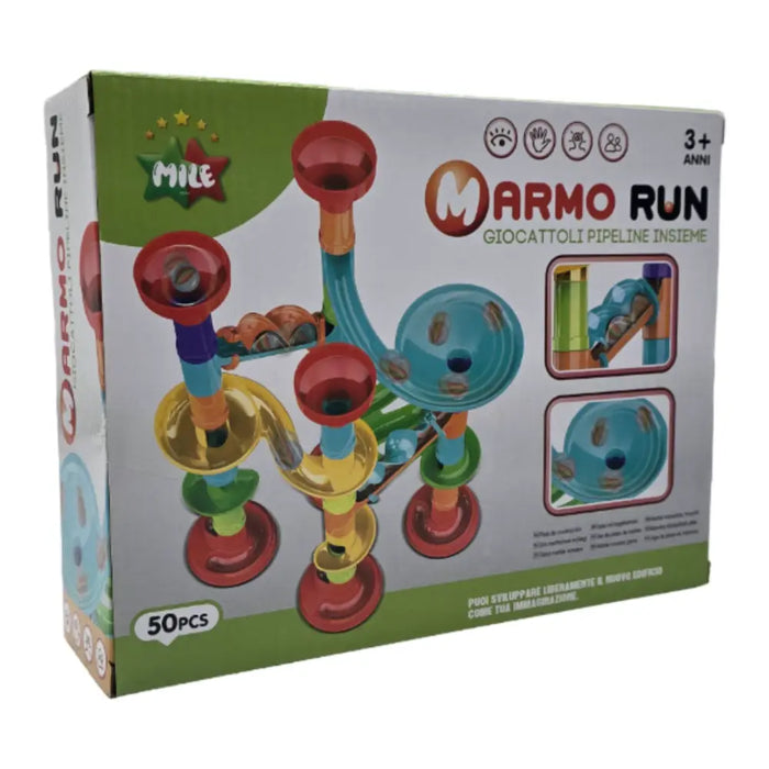 Circuito De Bolitas Completo Armable 50 Pieza Puzzle Tobogan - Fliperex