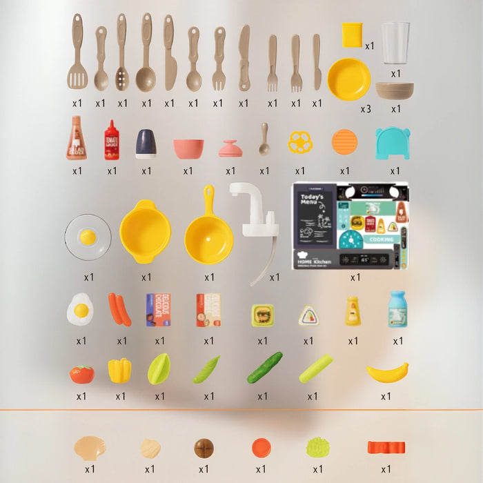 Cocina de Juguete Grande Para Niños 68 Cm Agua Vapor Sonido