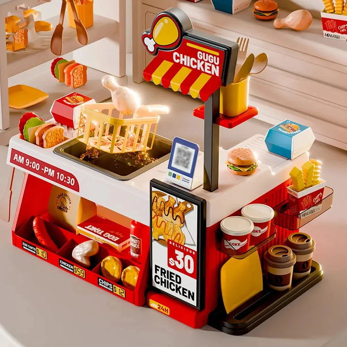 Cocina de Juguete Tienda Pollo Frito 52 Piezas Infantil