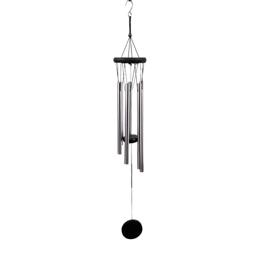 Colgante Campana De Viento Tubos Diseño Moderno Negro - Fliperex
