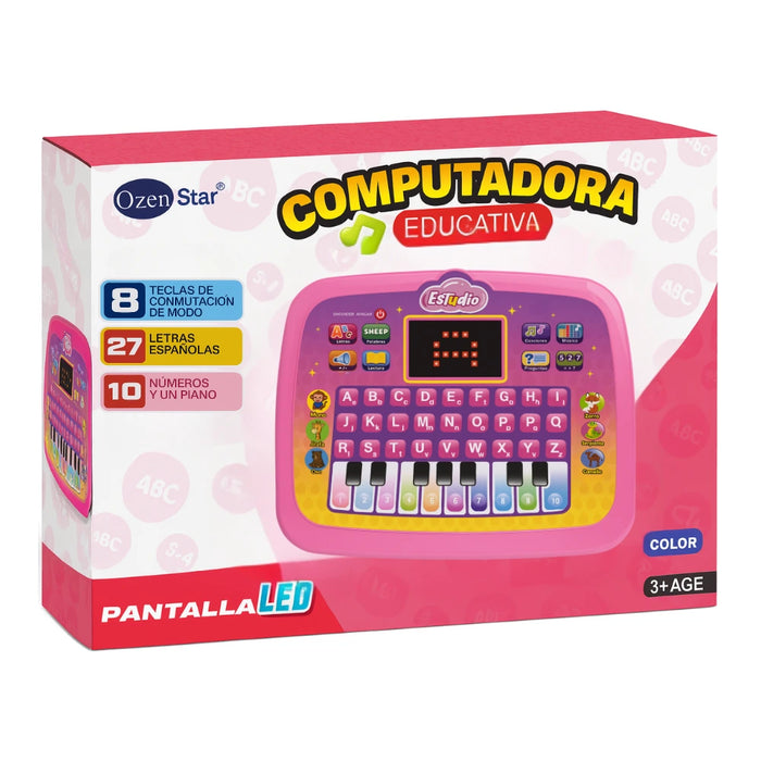 Computadora Educativa Infantil Juguete Piano Letras y Numero